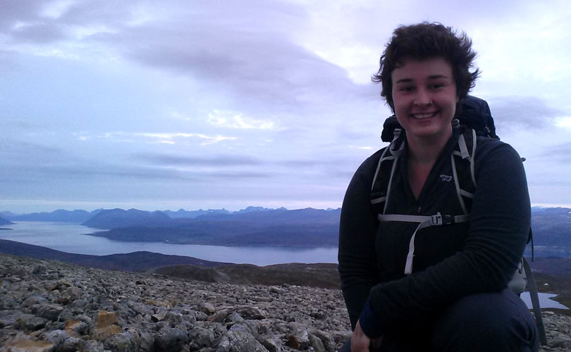 Marie-Hélène Carignan lors de son séjour en Norvège.