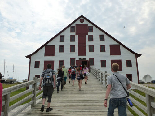 Visite du site historique du Banc-de-Pêche-de-Paspébiac. Photo : Jean-René Thuot
