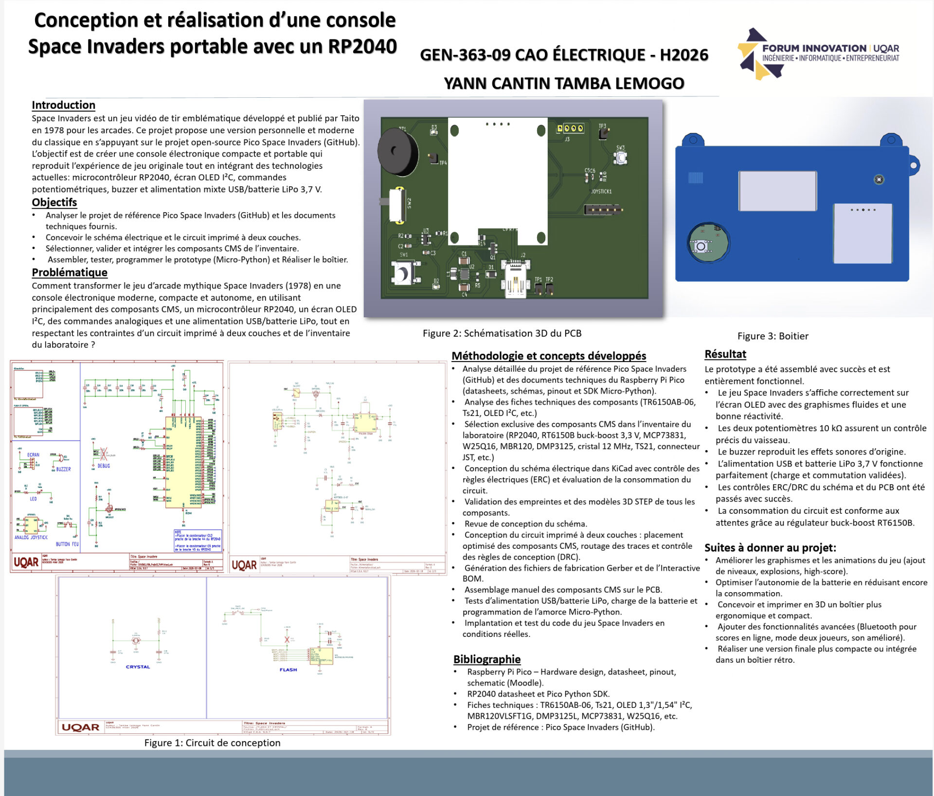 Conception et réalisation d’une console portable Space Invaders basée sur RP2040