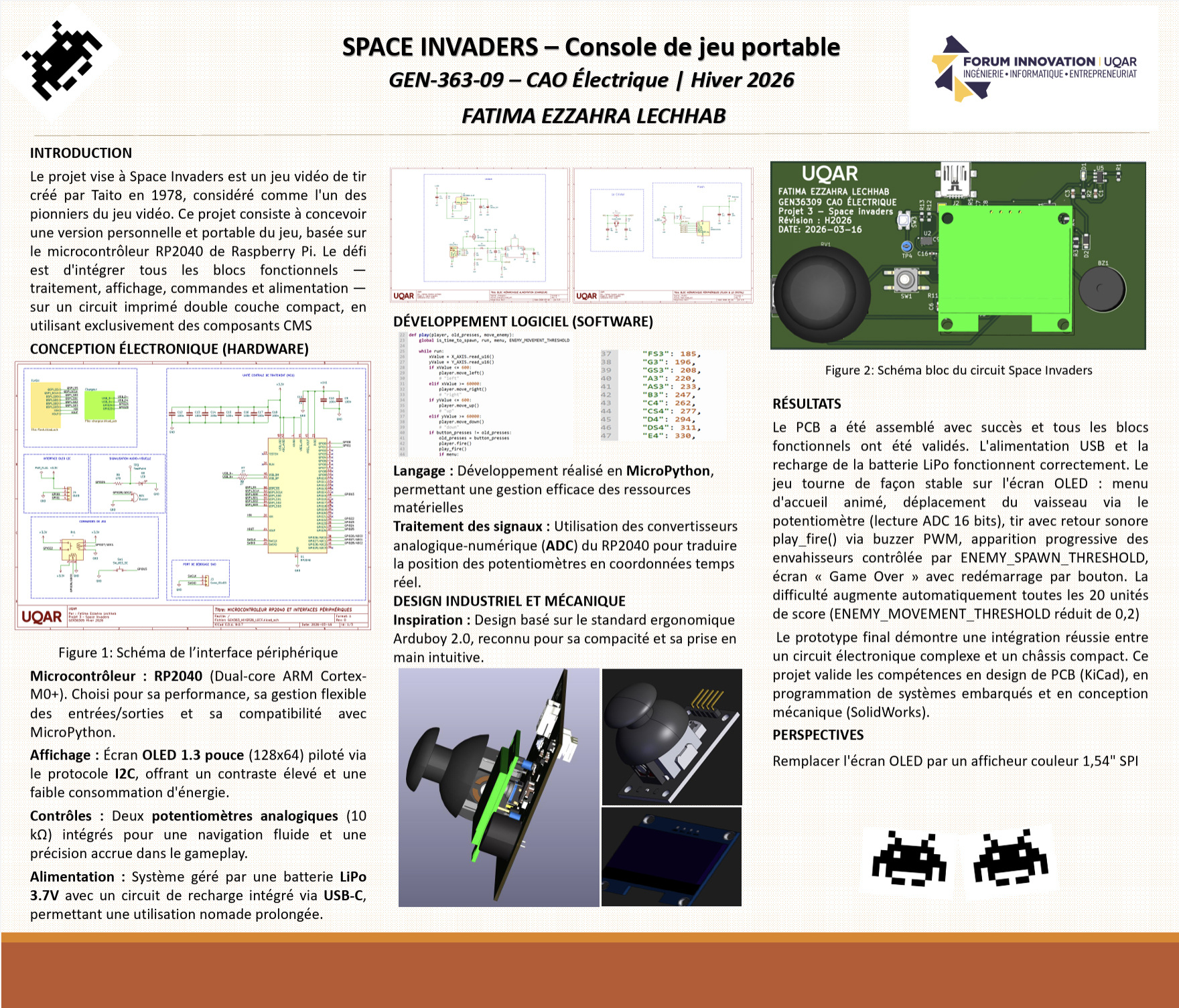 Console de jeu portable – Space Invaders