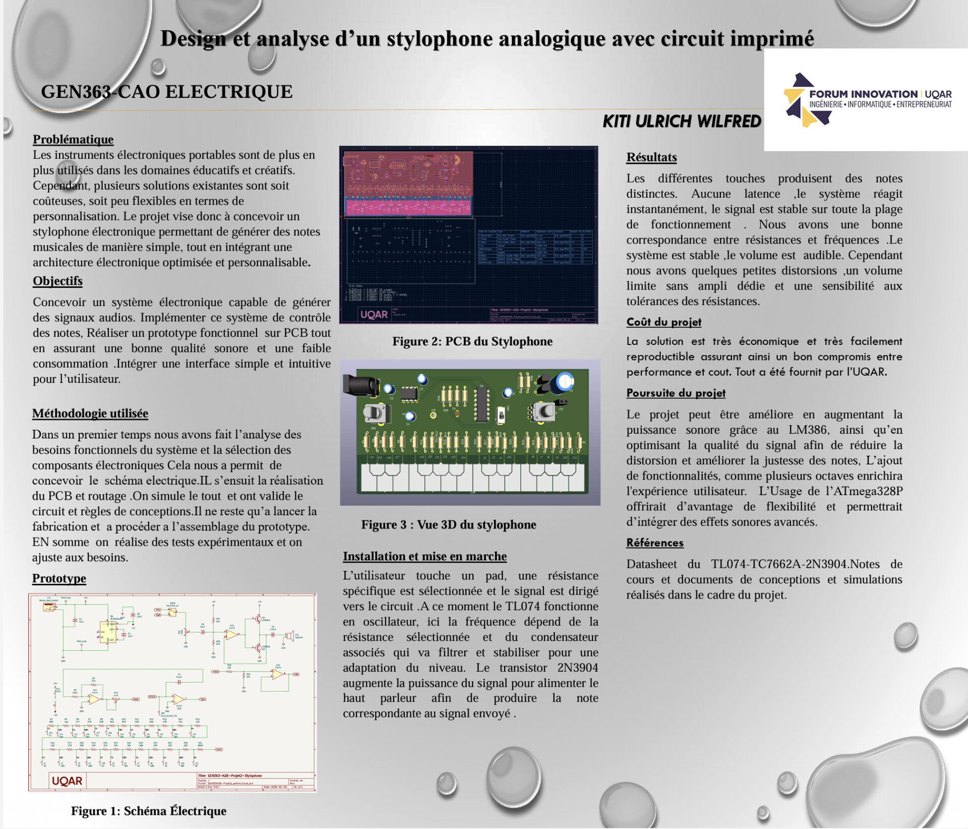 Design et analyse d&rsquo;un stylophone analogique avec circuit imprimé