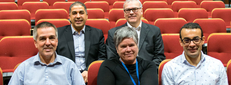 Les professeurs Francis Belzile, Sylvie Morin, Hamid Nach, Rachid Ghilal et Harold Heppell et sont les membres du comité organisateur de l’UQAR de la conférence FinteQC.
