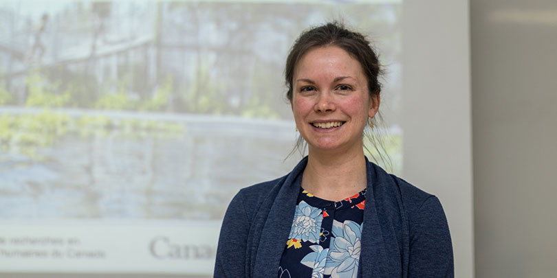 Émilie Morin, diplômée en 2022, professeure à l’UQAR, campus de Rimouski depuis 2022