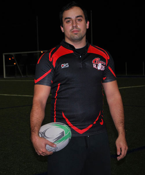 Cédrick Bédard, nouvelle recrue, est heureux de faire partie de l’équipe de rugby dans sa nouvelle université.