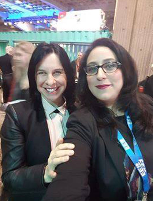 Maysam Chaabani en compagnie de la mairesse de Montréal, Valérie Plante.