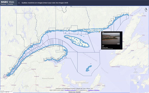 SIGEC Web – Carte thématique « Le Québec maritime en images »